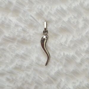 Sterling Silver Cornicello Italian Horn Charm Pendant